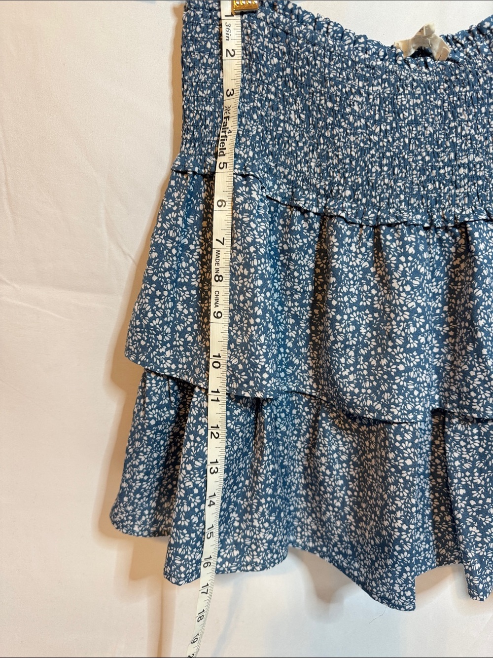 eesome Blue Printed Tiered Skirt - Picture 4 of 4